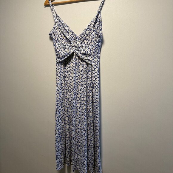 Urban Outfitters | Dresses | Urban Outfitters Ashley Blue Floral Midi Dress Med - Picture 3 of 11